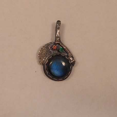 Labradorite Golden Topaz Emerald Pendant